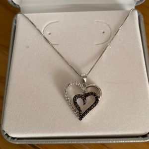 Sterling Silver Double Heart Necklace